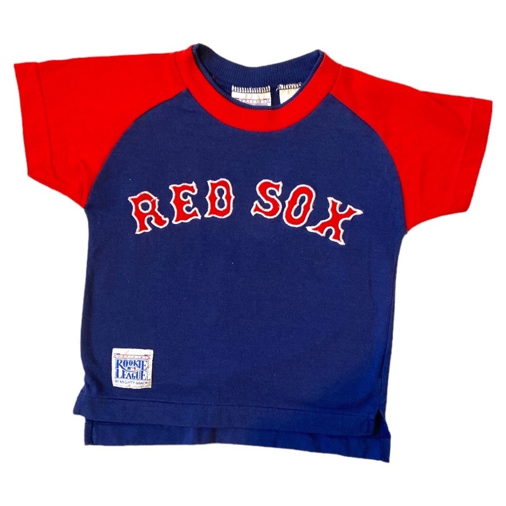 VINTAGE 90s Y2K Red Sox Jersey Baseball Mighty Max Rookie League 4 4T Sports